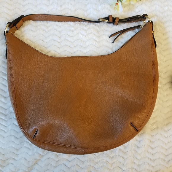 Lp Blue Brown Shoulder Bag with zipper closure. - Picture 7 of 16